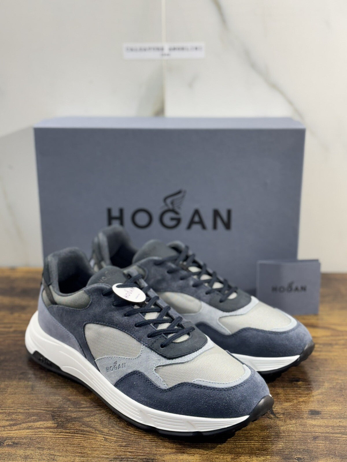 Hogan Hyper light sneaker Pelle Blu memory foam Luxury Hogan Men Shoes 40