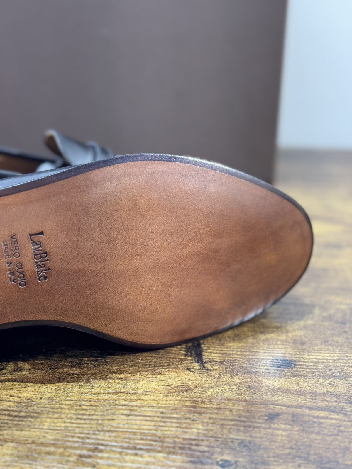 Brugnoli Mocassino Uomo Pelle Nera Lavorazione Blake Made In Italy 40