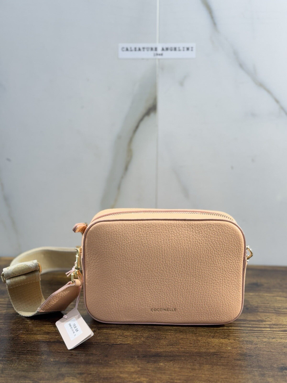 Coccinelle Borsa Donna Tracolla Salmone 100% Pelle