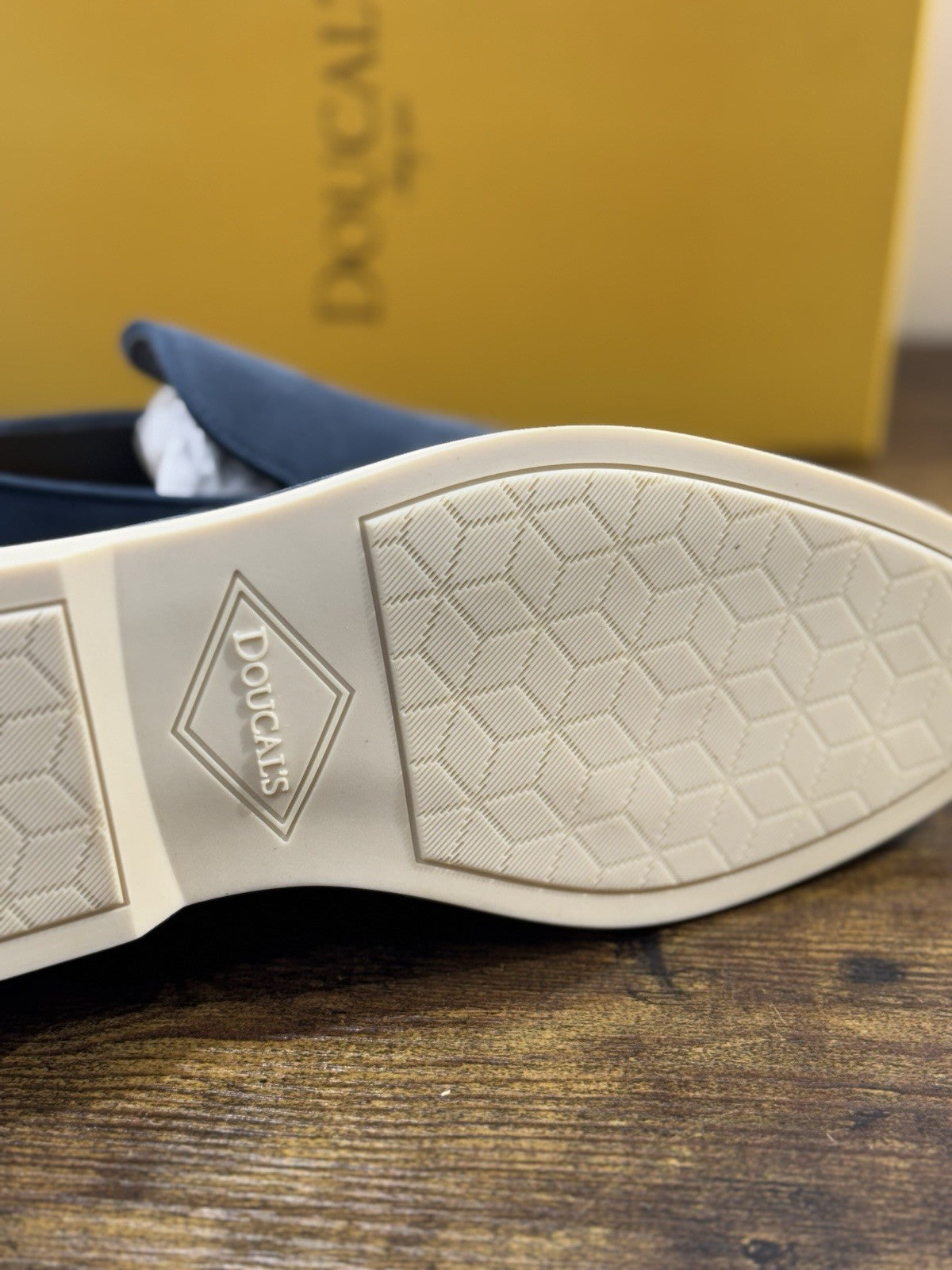 Doucal’s Mocassino Summer Walk Suede Avio Luxury Doucal’s Scarpa Uomo 40