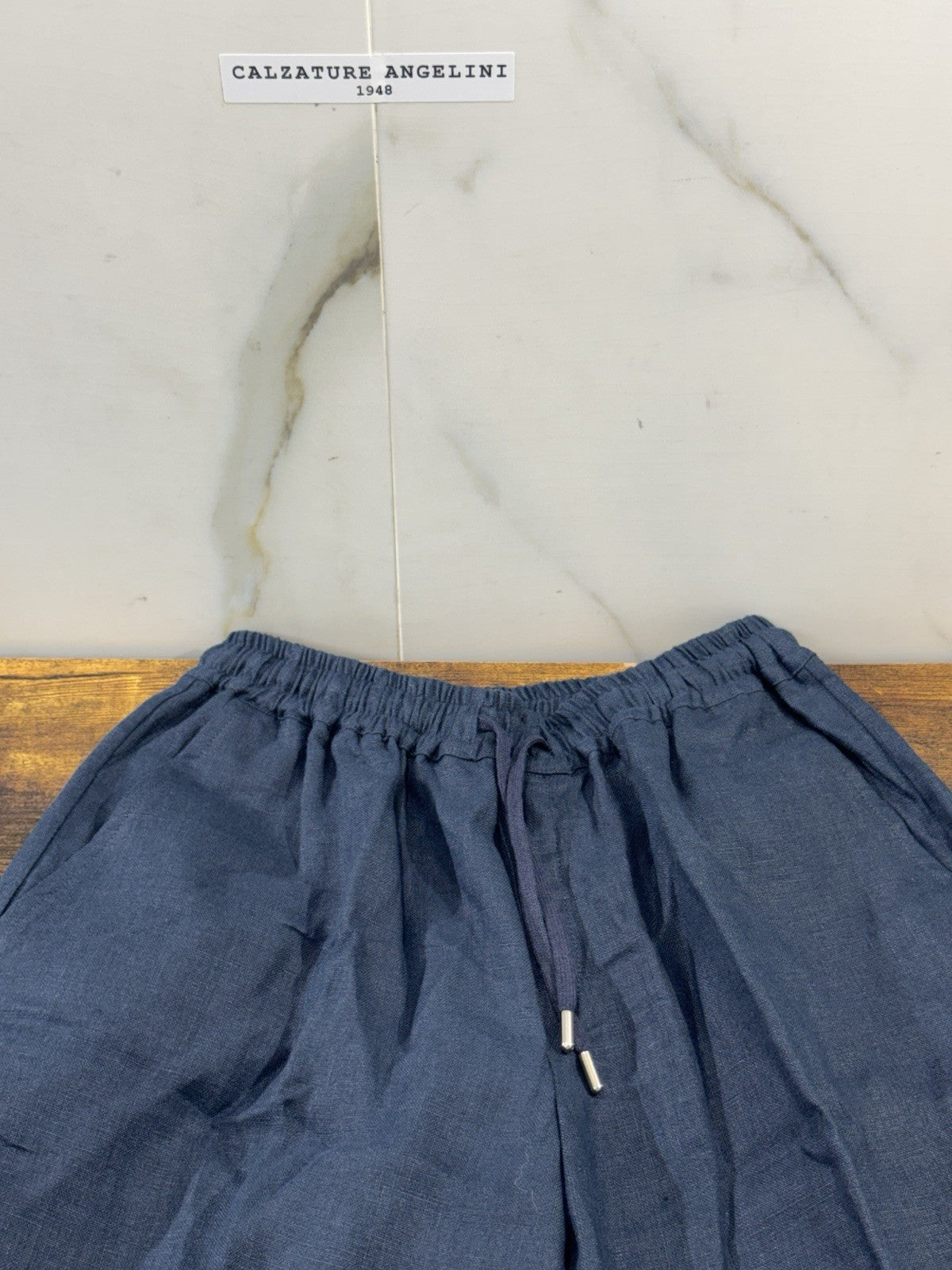 Salvatore Piccolo Napoli Abito 100% Lino Top Italian Quality Blu Uomo 48