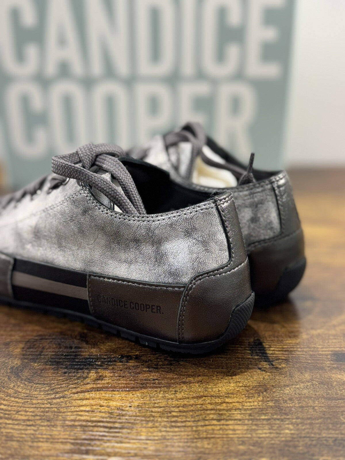 Candide Cooper Sneaker Donna Nero Silver Casual Shoes 37
