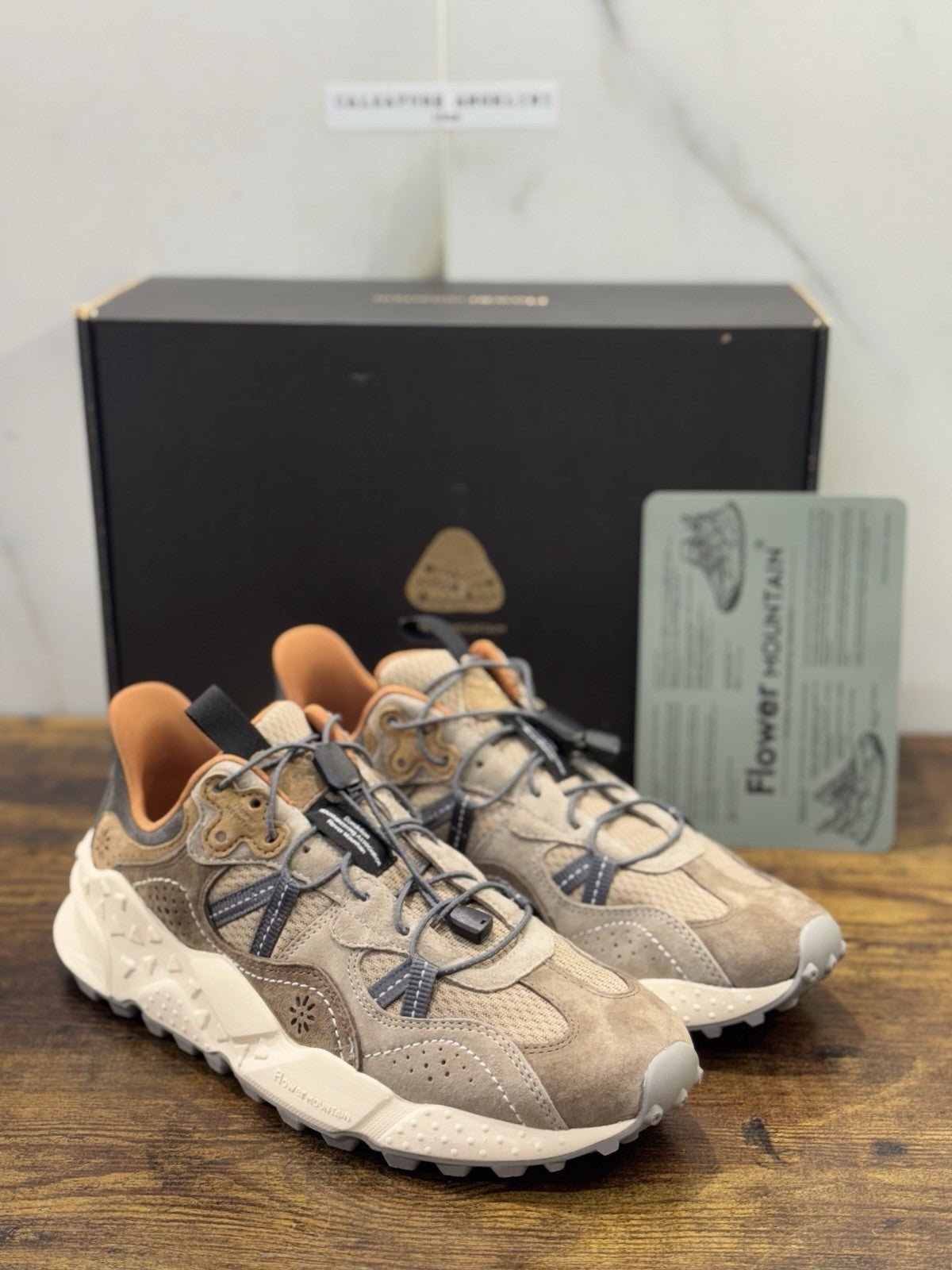 Flower Mountain Tiger Hill Brown Beige Casual Uomo 40