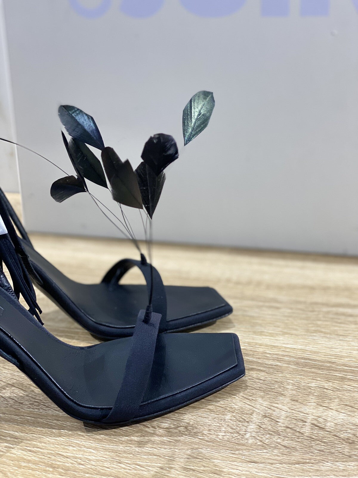 3 Juin Sandalo Donna Kimi 095 Plume Black Luxury Woman Sandal 36