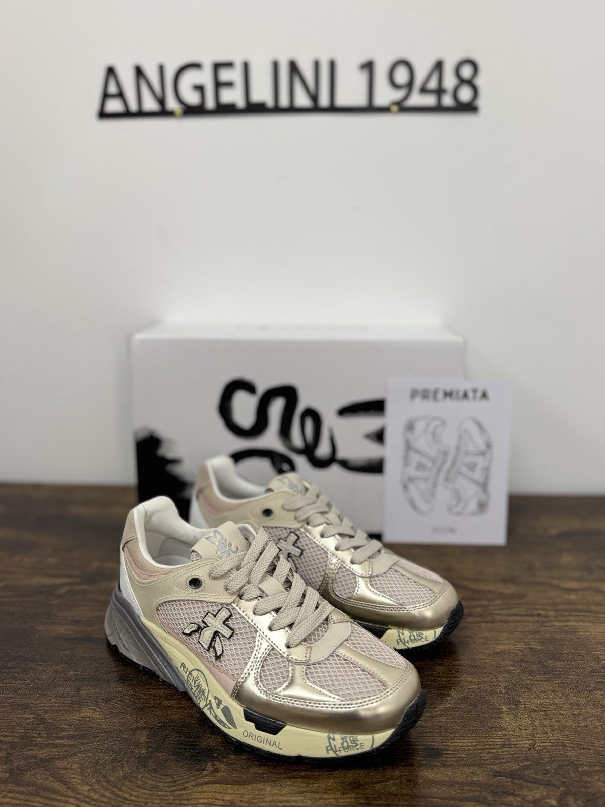 Premiata Mase Sneaker Pelle Light Gold Casual Premiata Donna 36