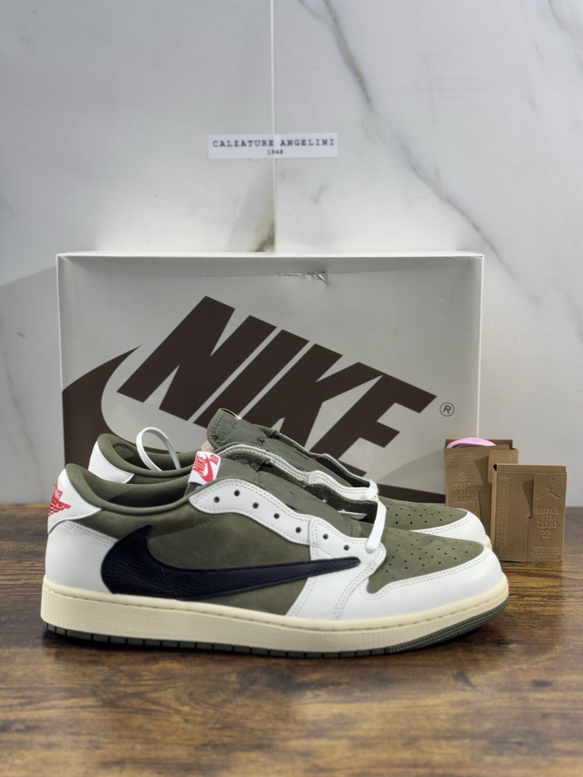 Nike Air Jordan 1 Low Olive X Travis Scott Limited Edition Luxury 46