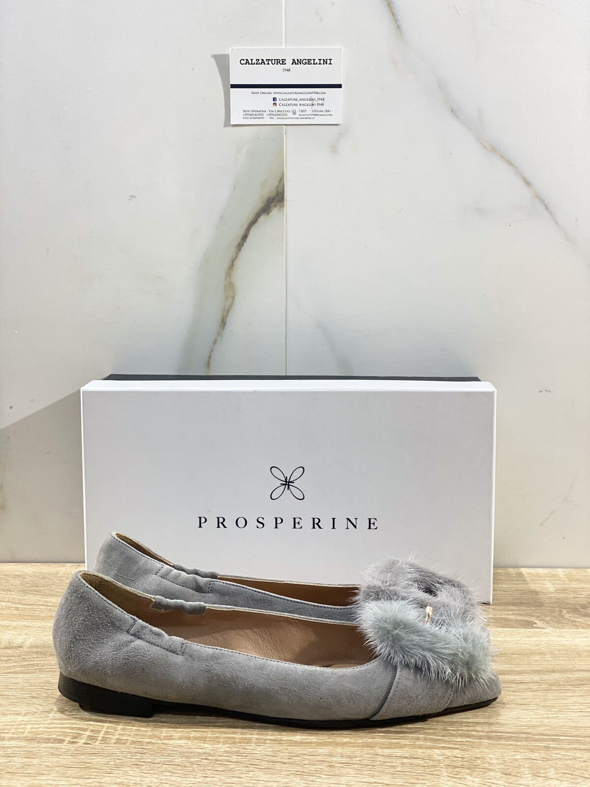 prosperine ballerina donna 7563 Suede Grigio lavorazione sacchetto 37