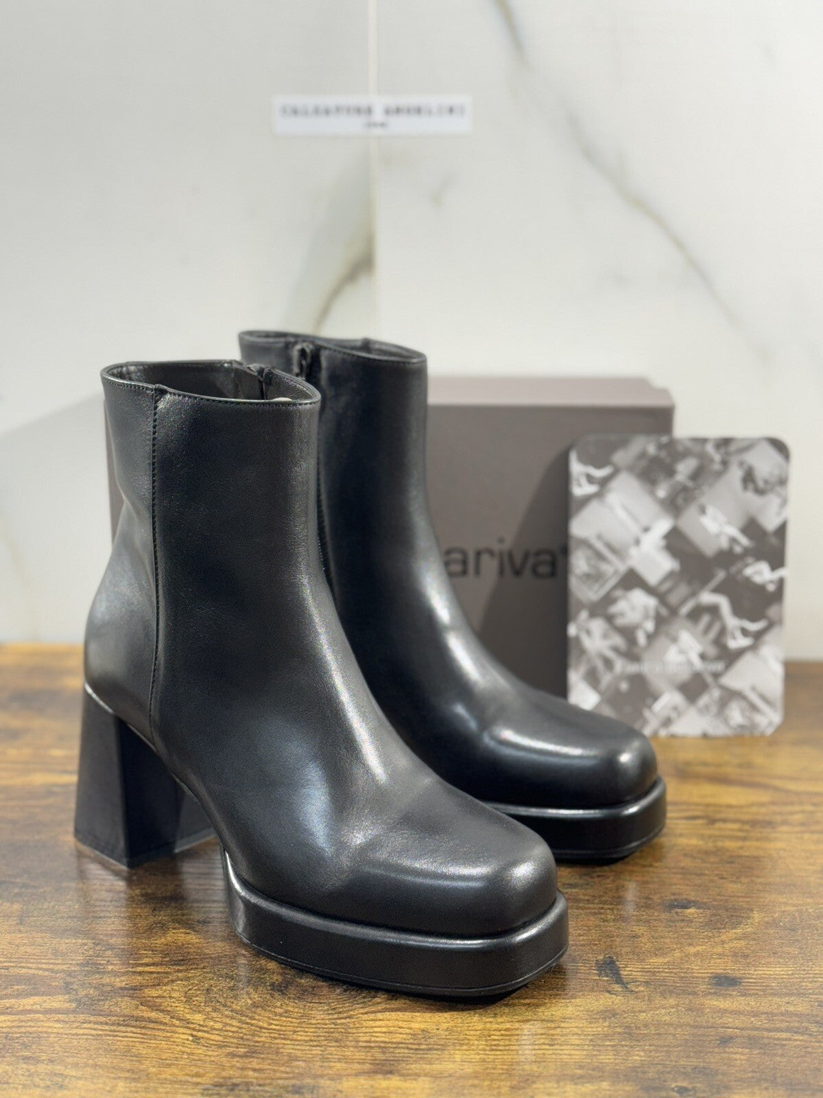 Laura Bellariva Stivaletto Donna Nero Pelle Con Tacco 40.5