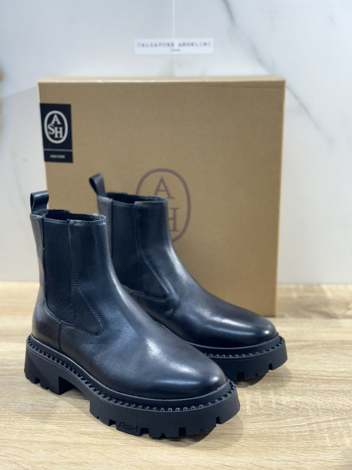 Ash Genesis Stud Combat Boot Donna Pelle Nero Casual Boot Ash 40