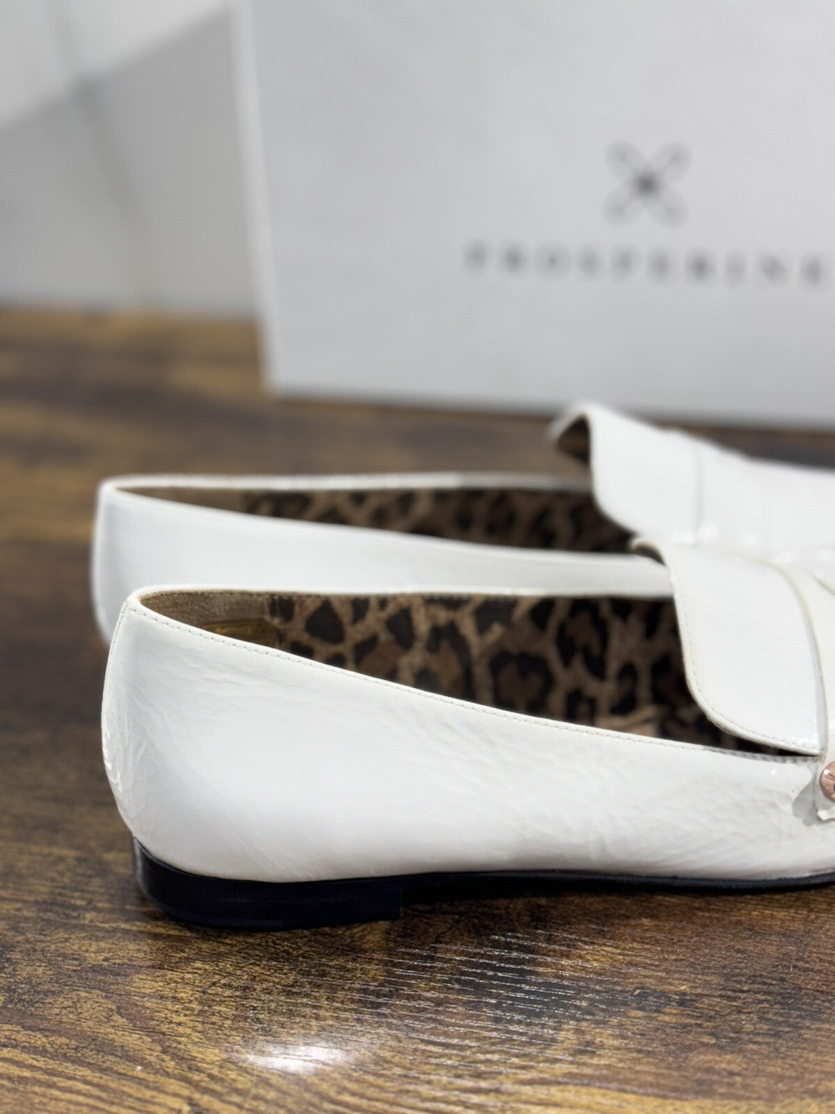 Prosperine mocassino donna in Vernice Bianco luxury made in italy 37