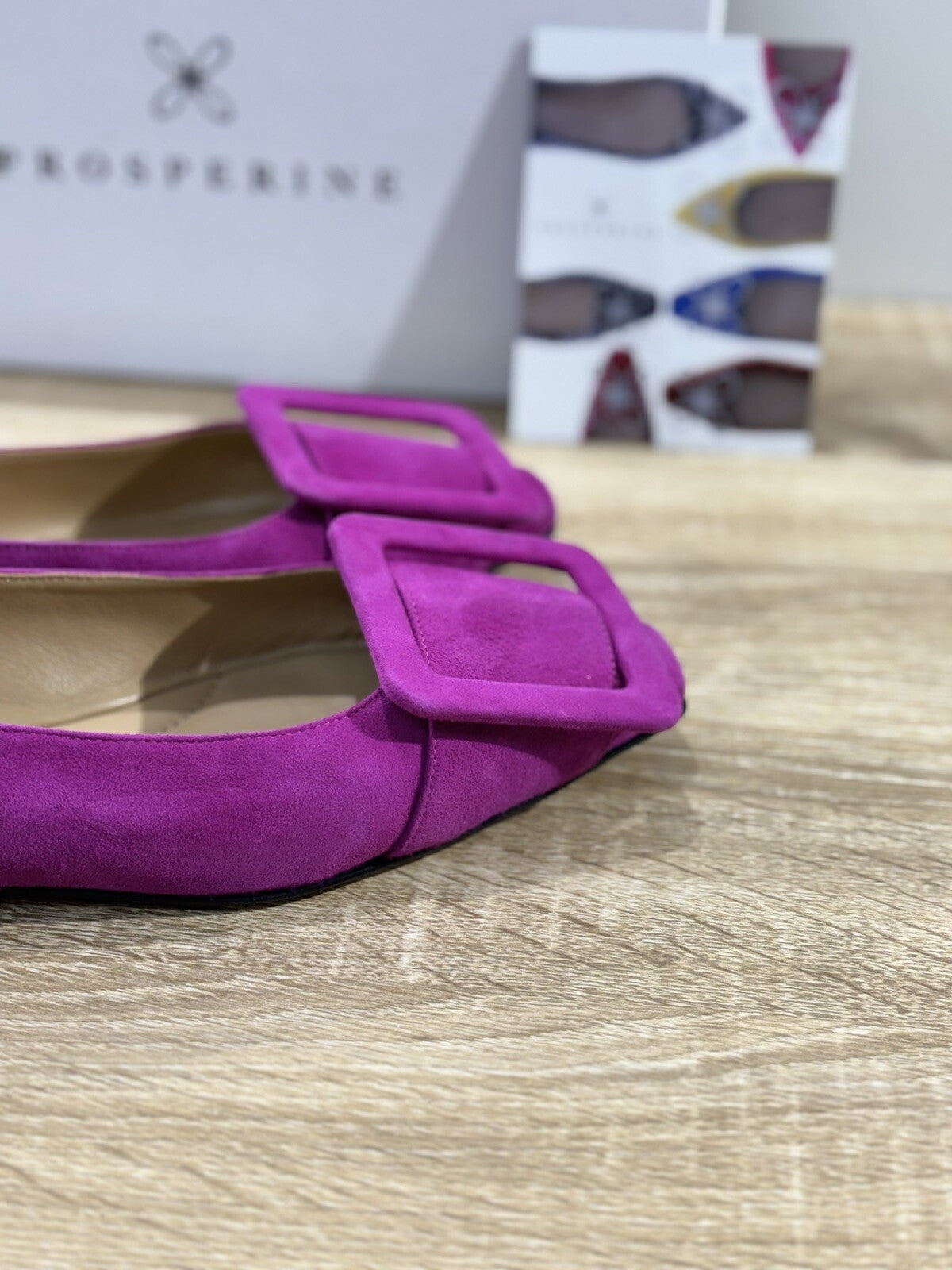Prosperine Ballerina donna in Suede Magenta luxury made in italy 37