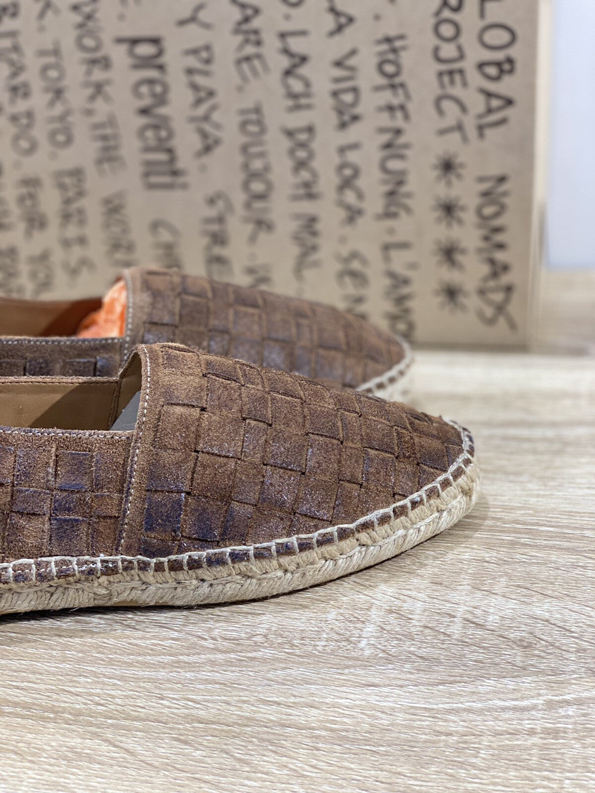 Preventi Espadrilles Uomo In Pelle Intrecciata Cuoio Luxury Men Shoe Preventi 40