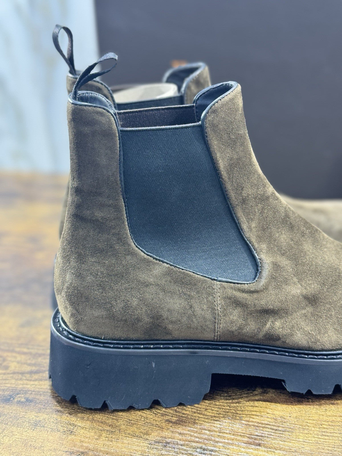 Rossano Bisconti Chelsea Boot Uomo Suede Military Fully Made In Italy 45