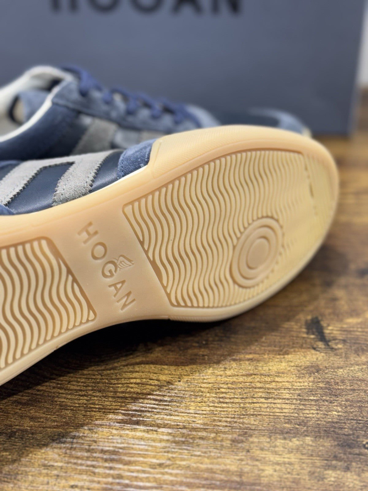 Hogan H357 Sneaker Pelle Blu Casual Hogan Uomo 44