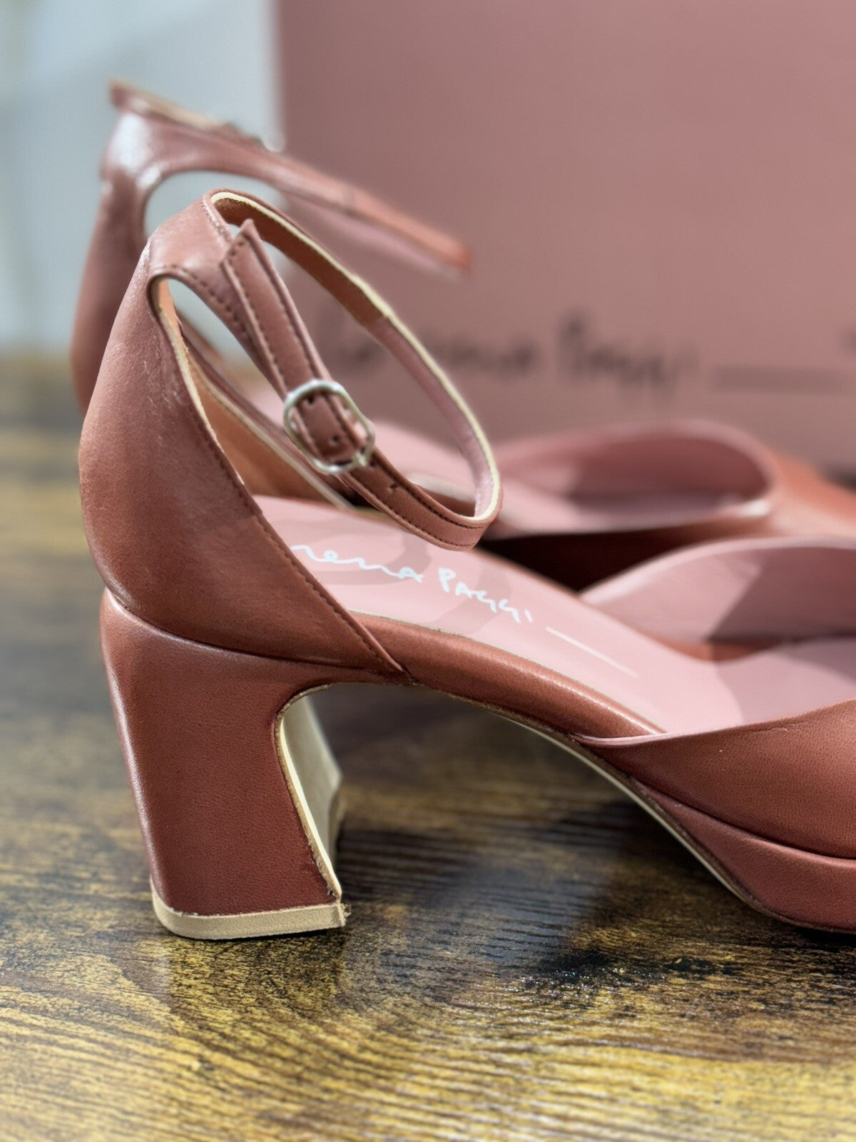 Lorena Paggi Sandalo Donna In Pelle Rosa Antico Super Soft Made In Italy 41