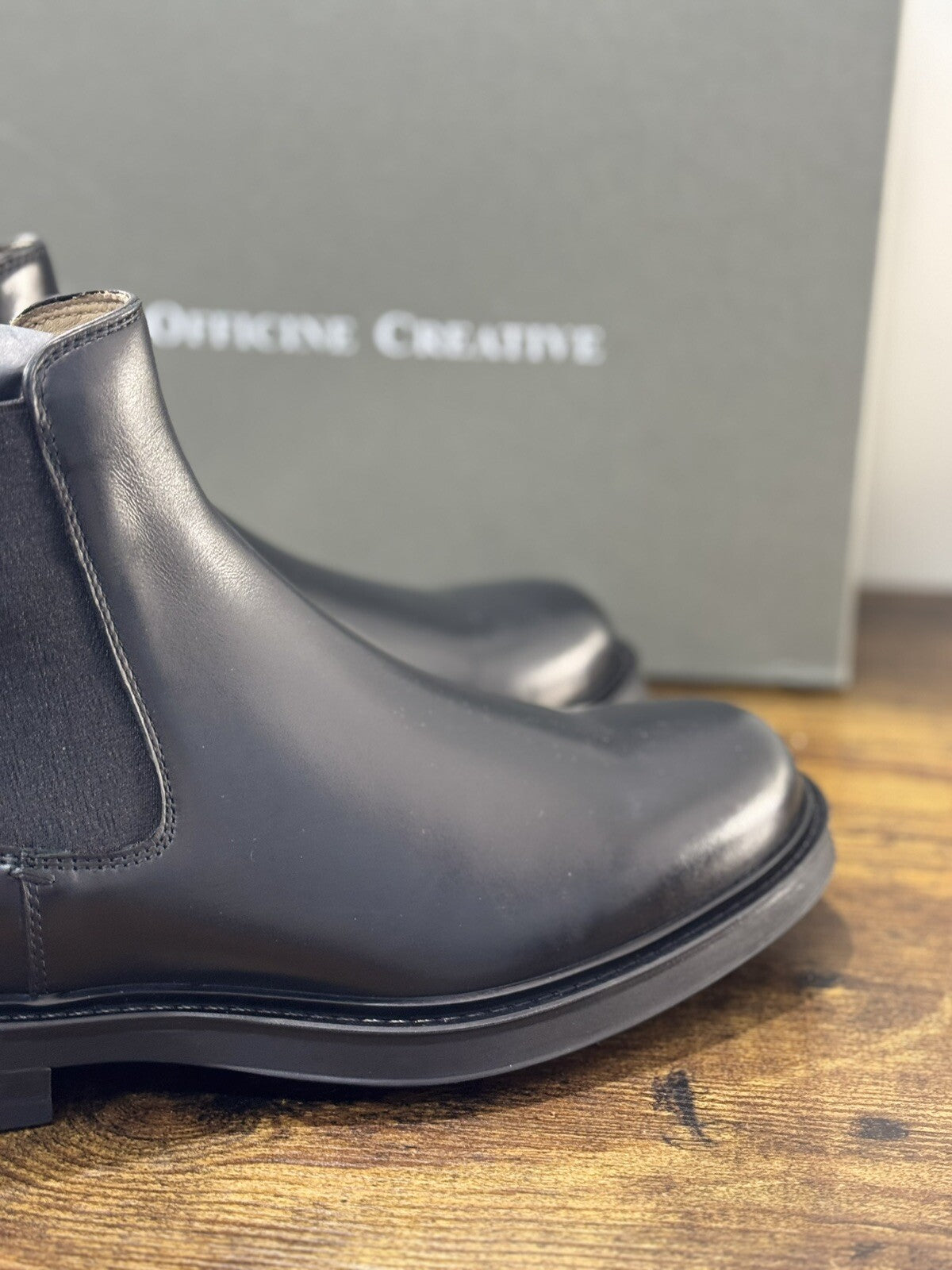 Officine Creative Chelsea Boot Uomo Uniform Pelle Nera Luxury Men Boot 41
