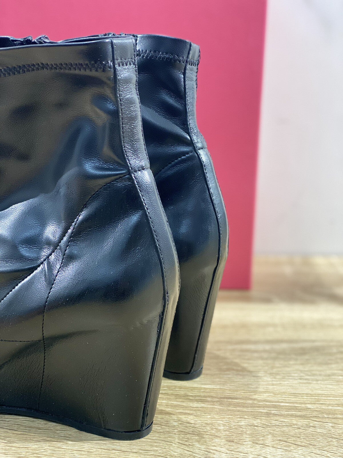 Mychalom Stivaletto Donna EVE4017 In Pelle Nera Zeppa 39