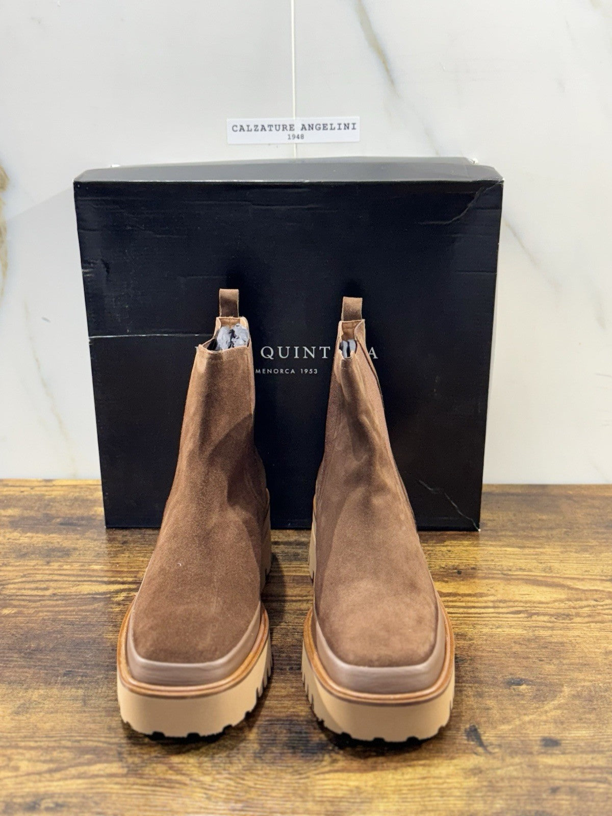 Pons Quintana Stivaletto Donna Suede Ebano Zeppa Extra L. Luxury Boot 39
