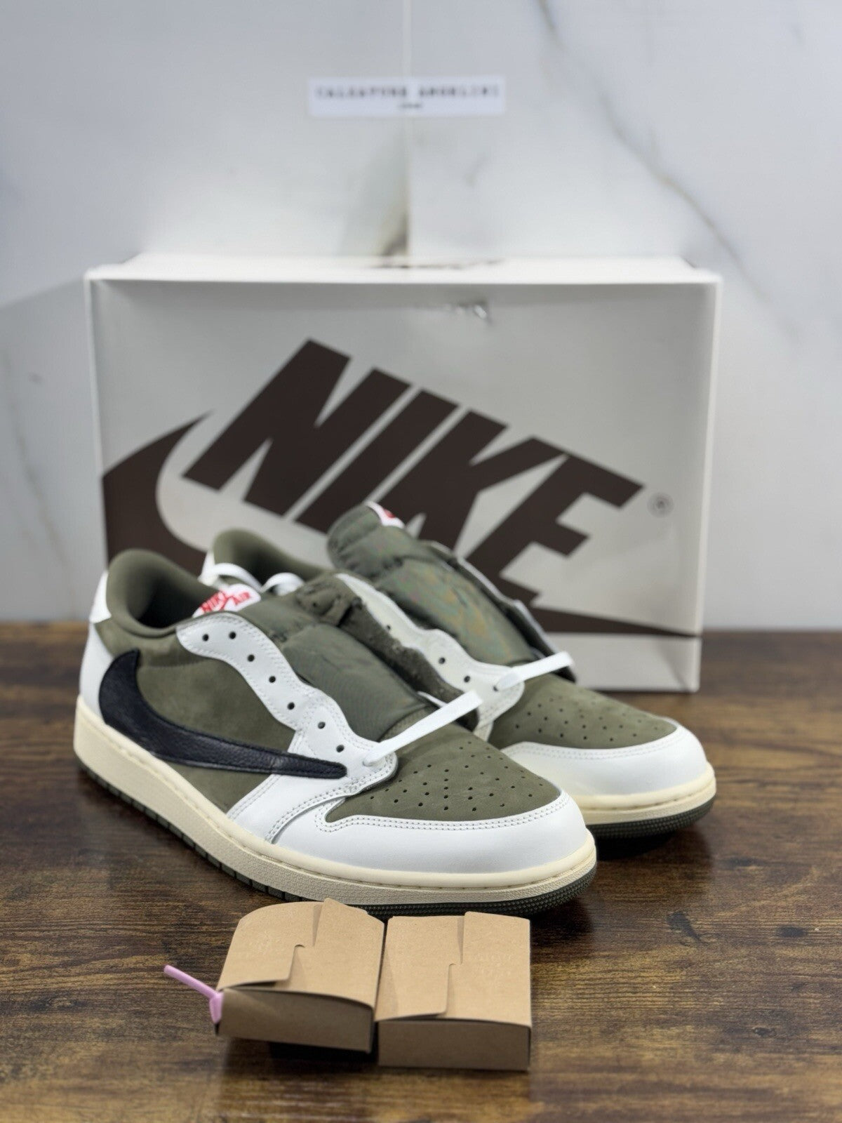Nike Air Jordan 1 Low Olive X Travis Scott Limited Edition Luxury 46