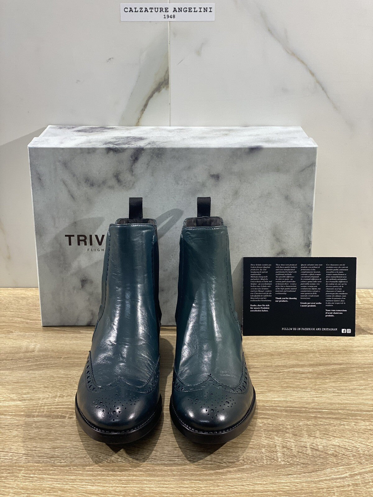 Triver Flight Chelsea Boot donna pelle verdone casual daily boot 37
