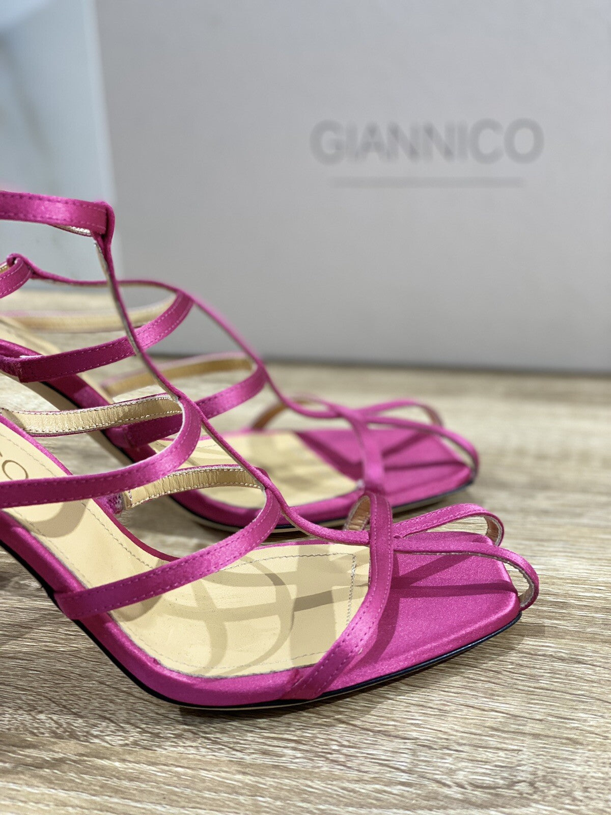 Giannico Sandalo Donna Kayla In Raso Pink Luxury Woman Sandal Giannico 37