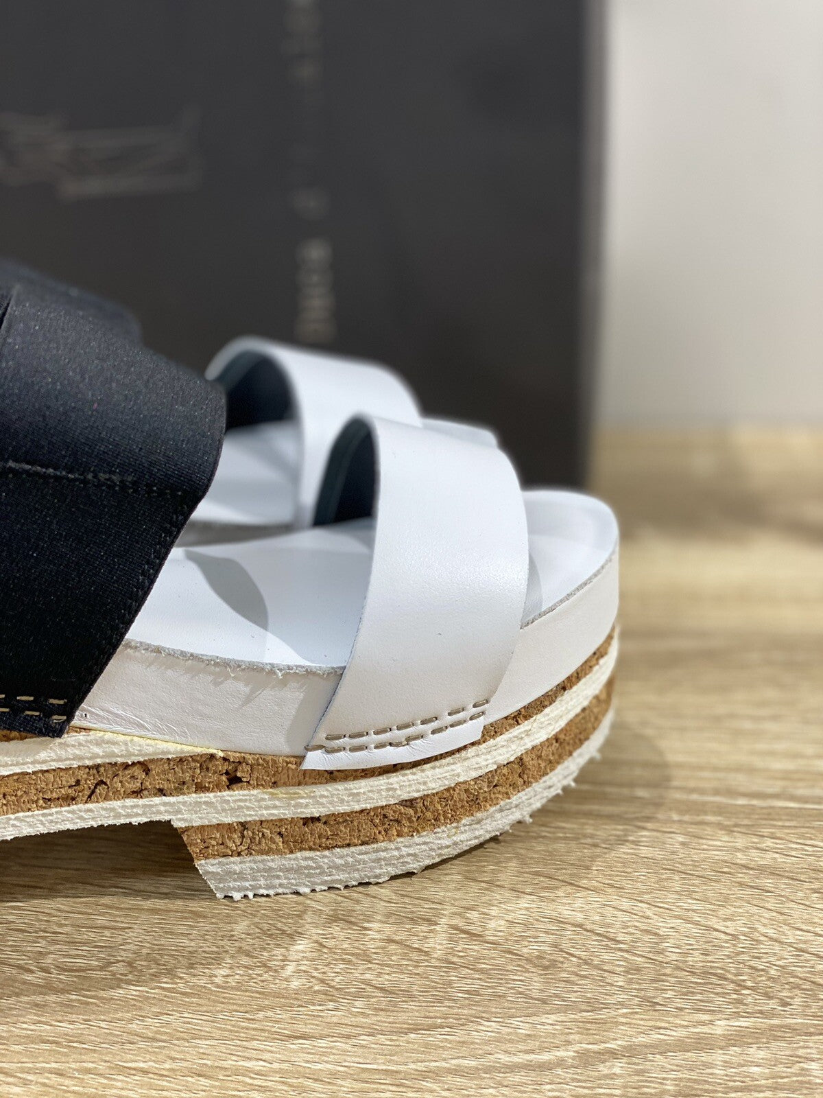 Duca D’ascalona Zoccolo Summer Vero Sughero Donna Fatto A Mano Pelle White 40