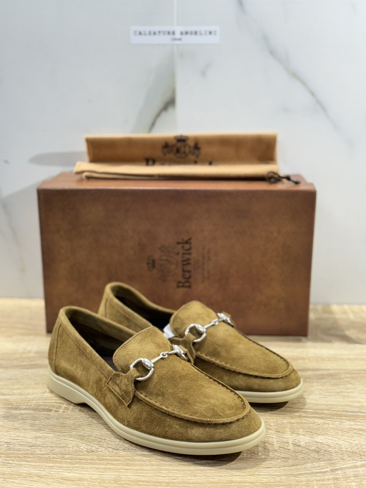 Berwick 1707 Mocassino Uomo Suede Cuoio Casual Men Loafer 39