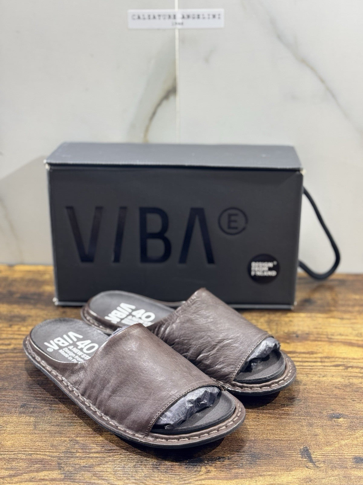 Vibae Saint Tropez Sandalo Pelle Testa Di Moro Donna 40