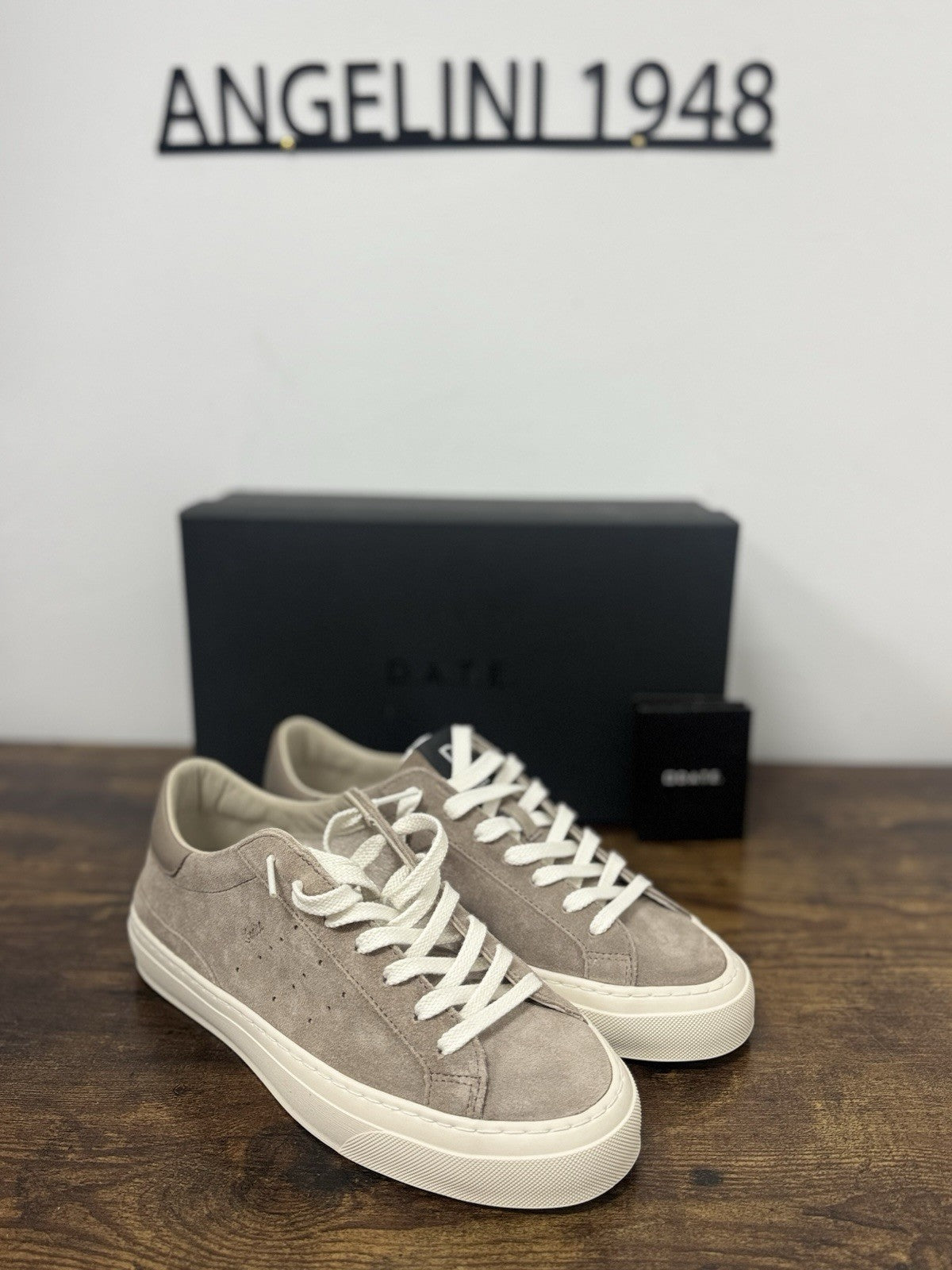 D.a.t.e. Sonica Sneaker Pelle Suede Taupe Casual Uomo 41