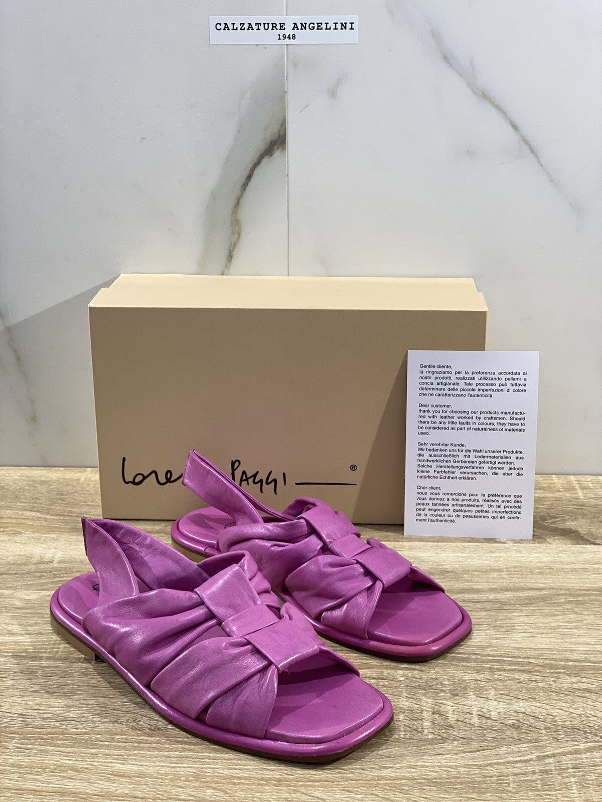 Lorena Paggi Sandalo Donna In Pelle Glicine Super Soft Leather Made In Italy 37
