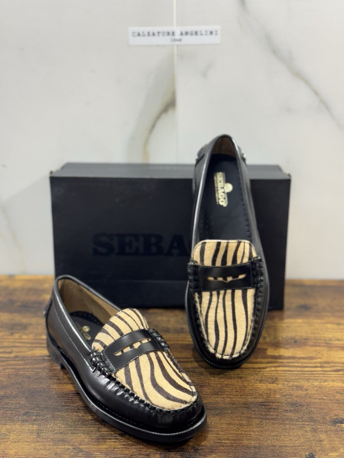 Sebago Dan Vamp Wild Nero Tiger Sebago Mocassino Donna 37.5