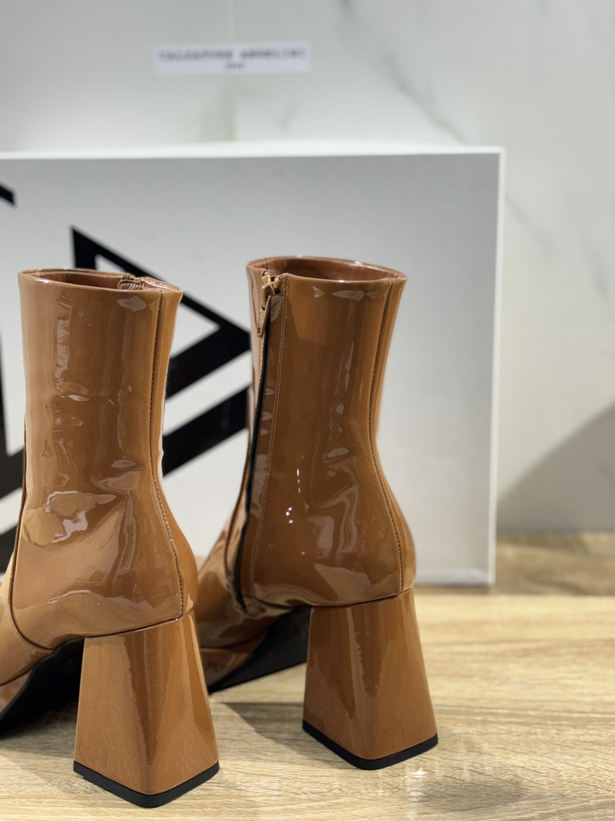 Giampaolo Viozzi Tronchetto Donna Nadael Vernice Cuoio Con Tacco 40