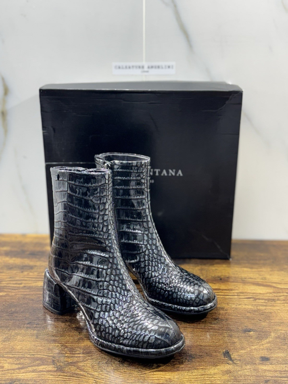 Pons Quintana Stivaletto Donna Pelle Nero Con Tacco Luxury Boot 40