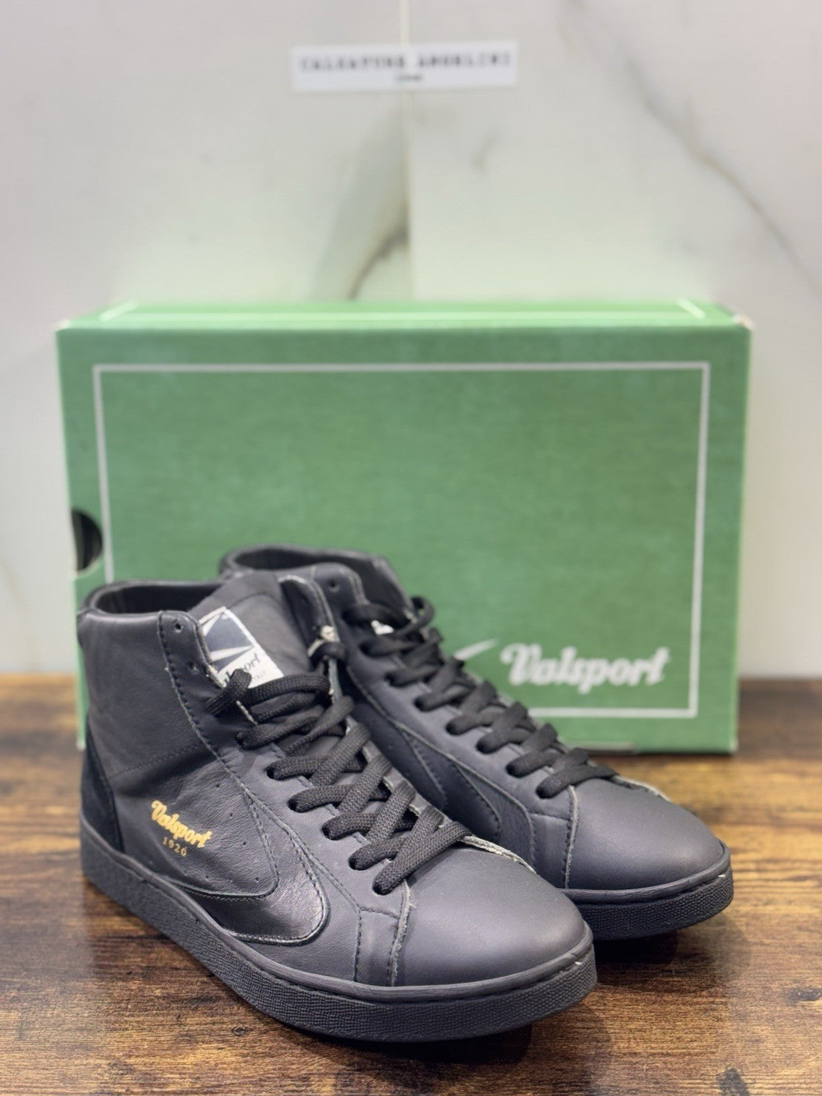 Valsport Tournament Mid Sneaker Pelle Nero Casual Uomo 40