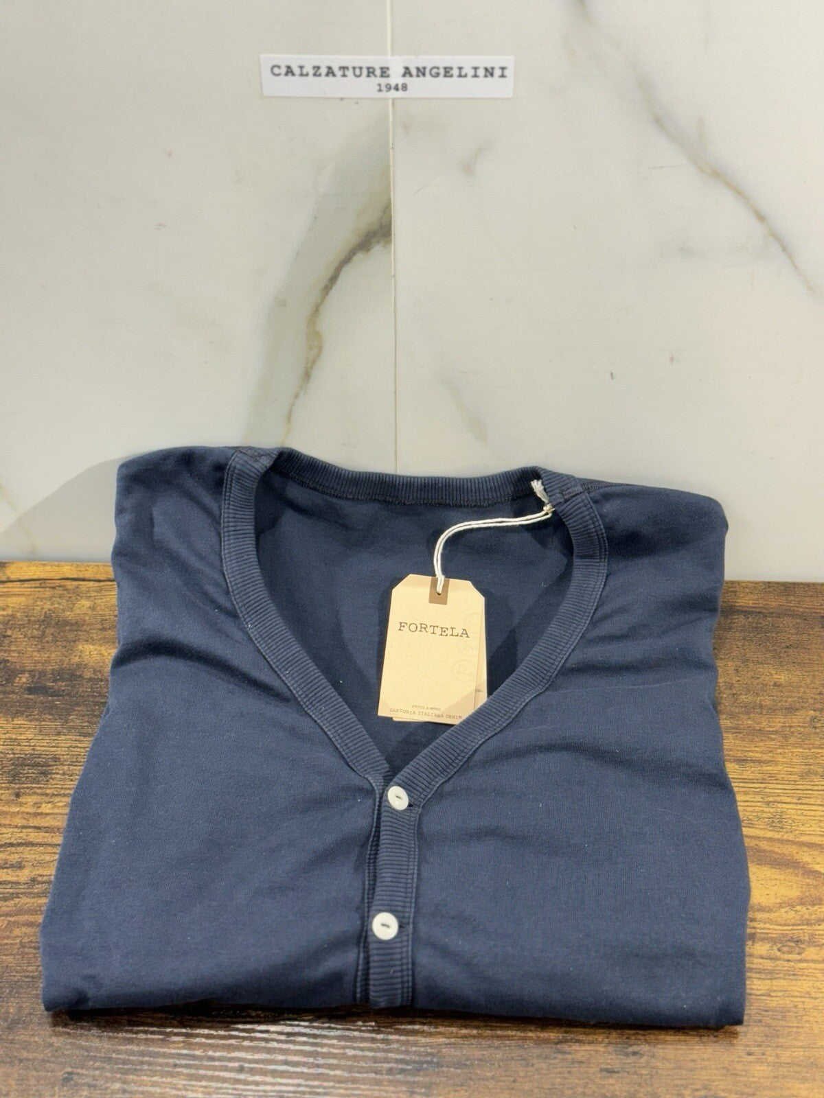 Fortela Cardigan Uomo Cotone Blu Luxury Fortela Men Icon S