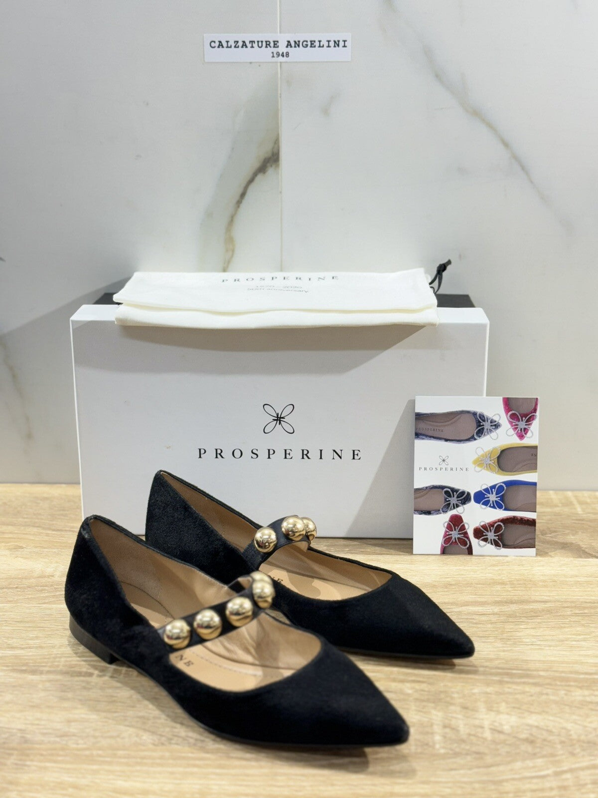 Prosperine Ballerina donna in Eco Fur Nero luxury made in italy 37