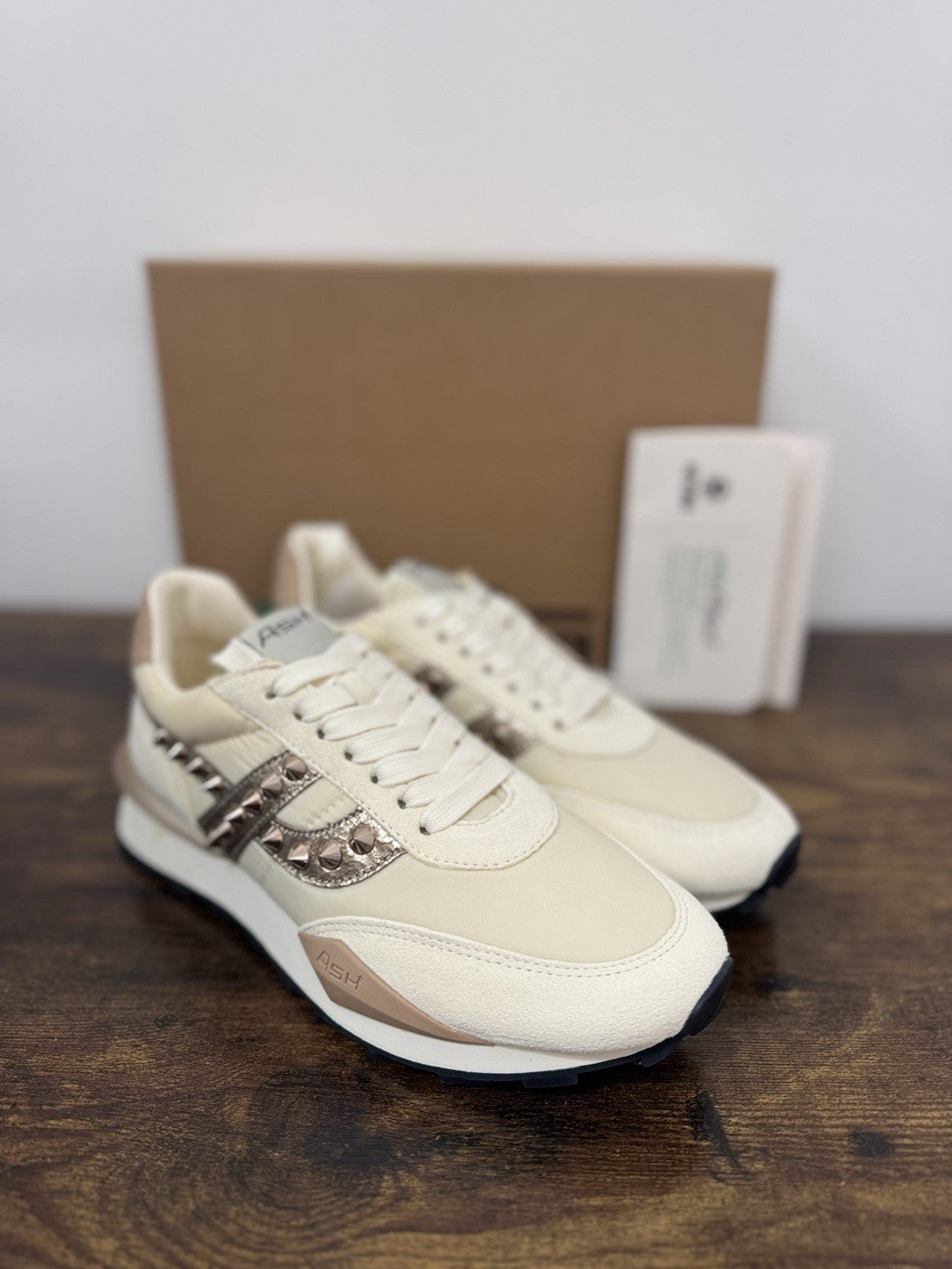 Ash Spider Studs Sneaker Suede Beige Casual Ash Donna 36