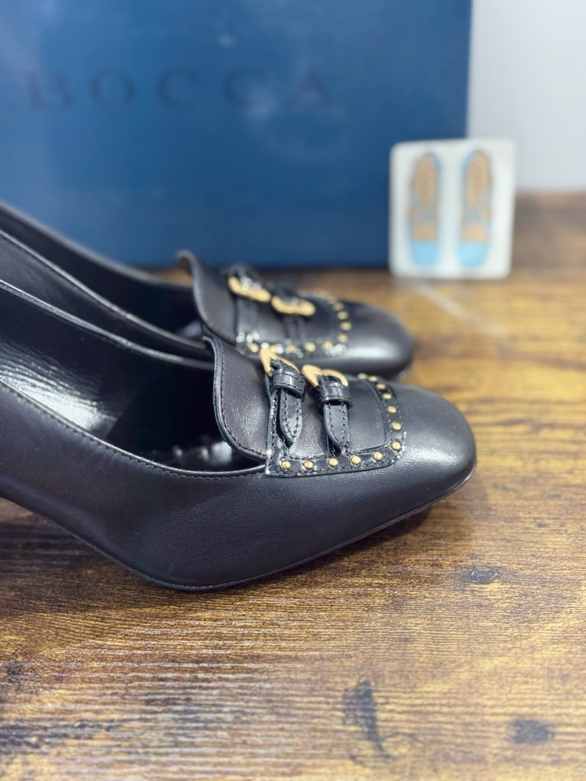A.bocca Mocassino Con Tacco Pelle Nera Icon A.bocca Donna 36.5