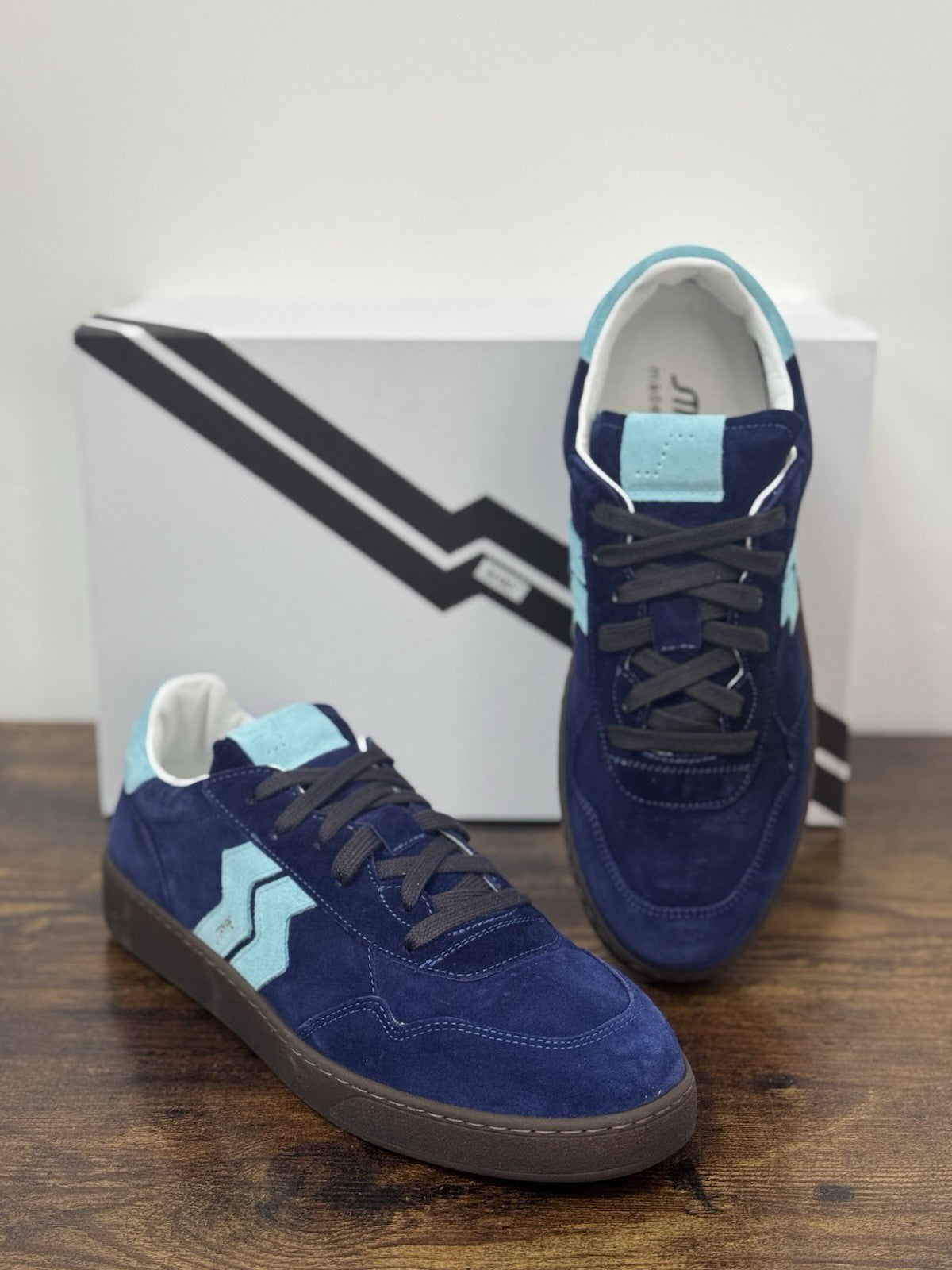 Strype Sneaker Pelle Suede Blu Memory Foam Casual Uomo 41