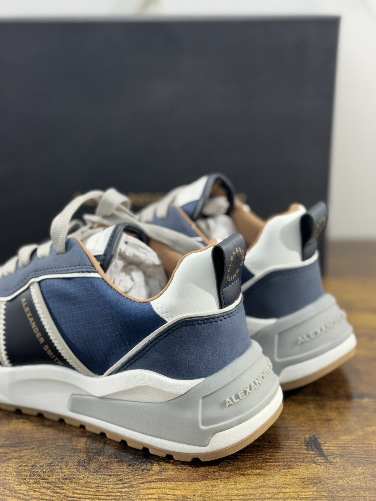 Alexander Smith London Sneaker Donna Edo Dover Pelle Blu 39
