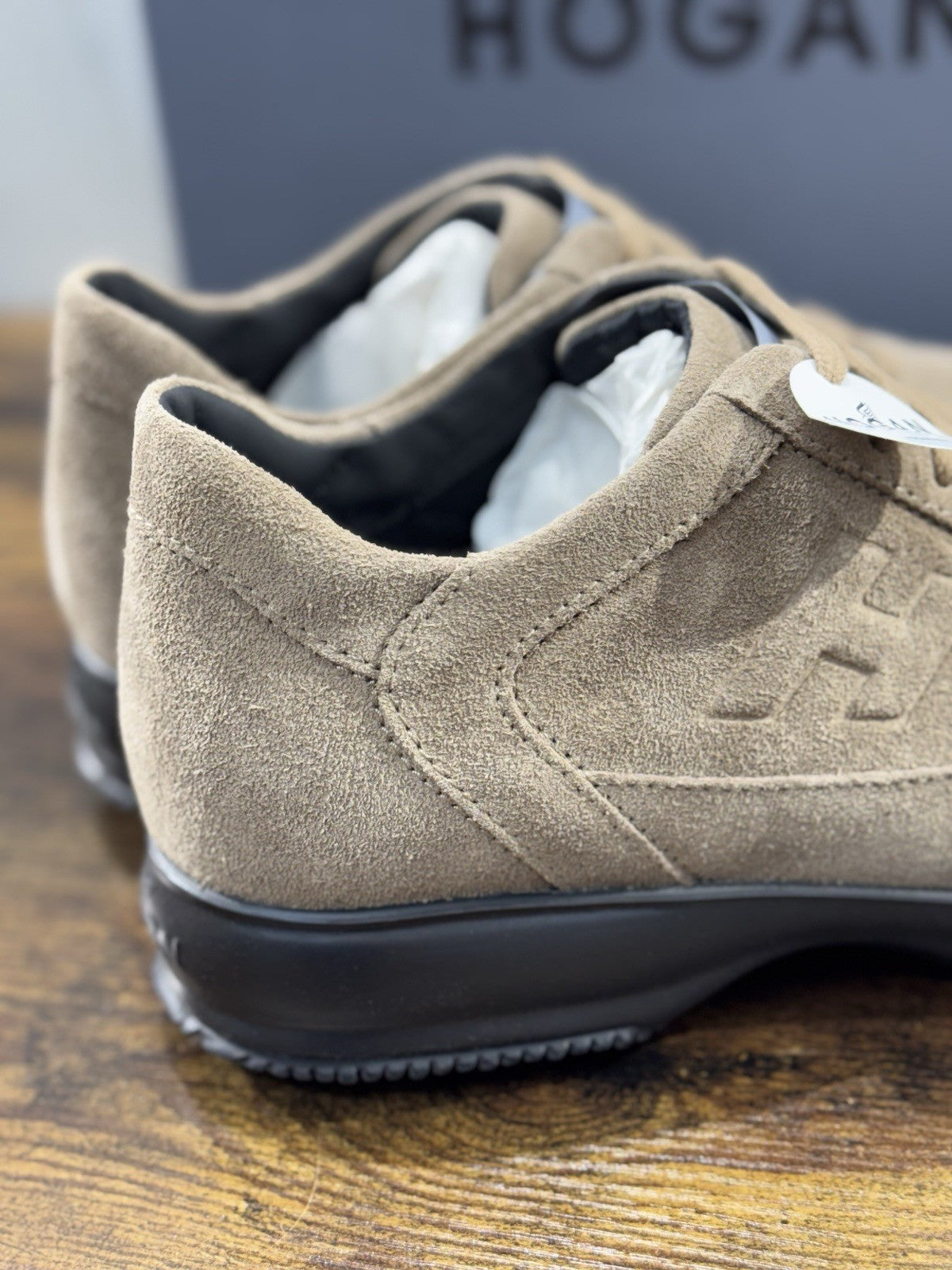 hogan interactive Sneaker Pelle Suede Tortora Medio Uomo 41