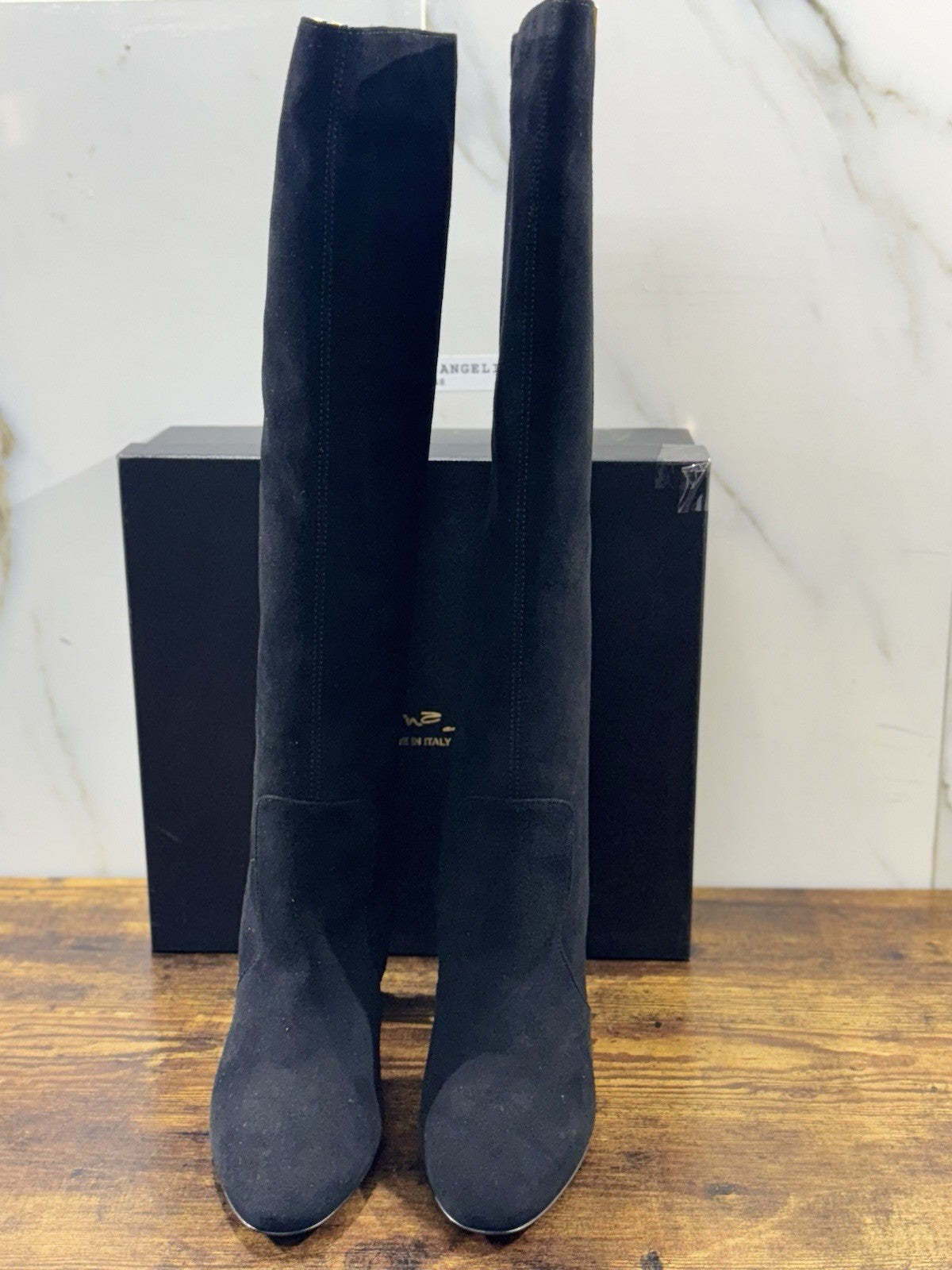 Via roma 15 stivale donna 3865 Suede Nera luxury boot via roma 15 Icon 40