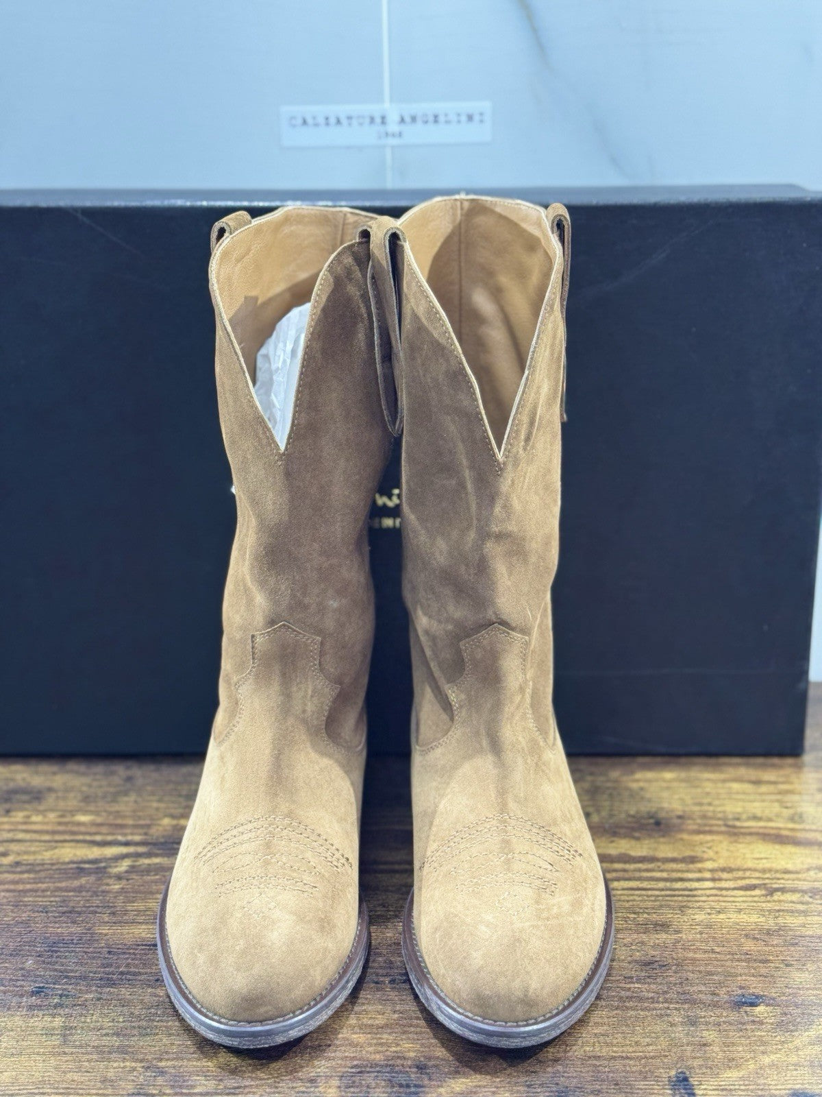 Via Roma 15 Texano Pelle Suede Martora Stella Via Roma Donna 39.5