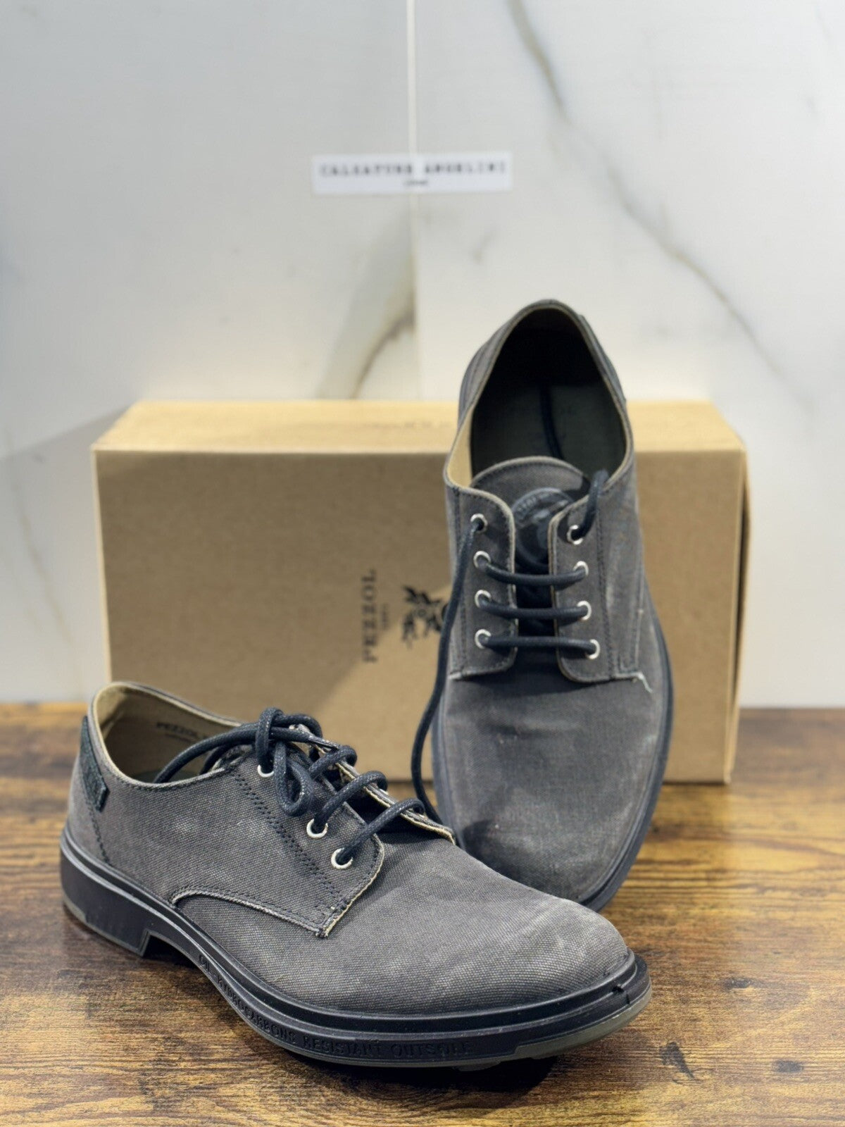 Pezzol 1951 Scarpa Uomo Derby Archivio 62 Canvas Grey 45