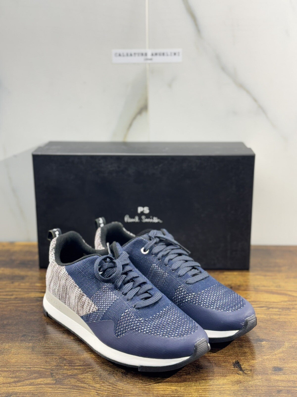 Paul Smith Sneaker Uomo Rappid Blu Casual Luxury Men Shoe 40