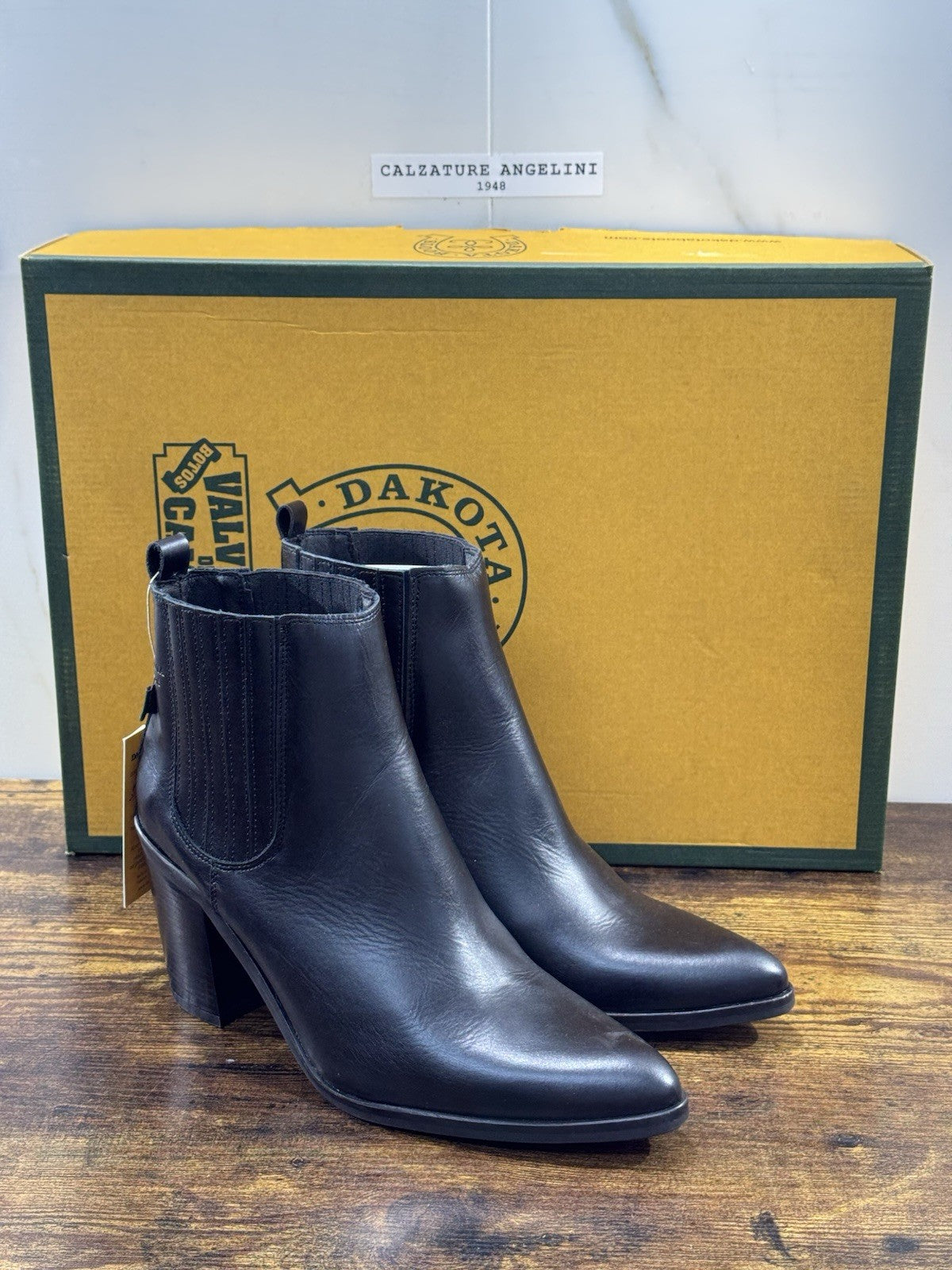 Dakota Boots Stivaletto Texano Donna Pelle Nero Top Quality 40