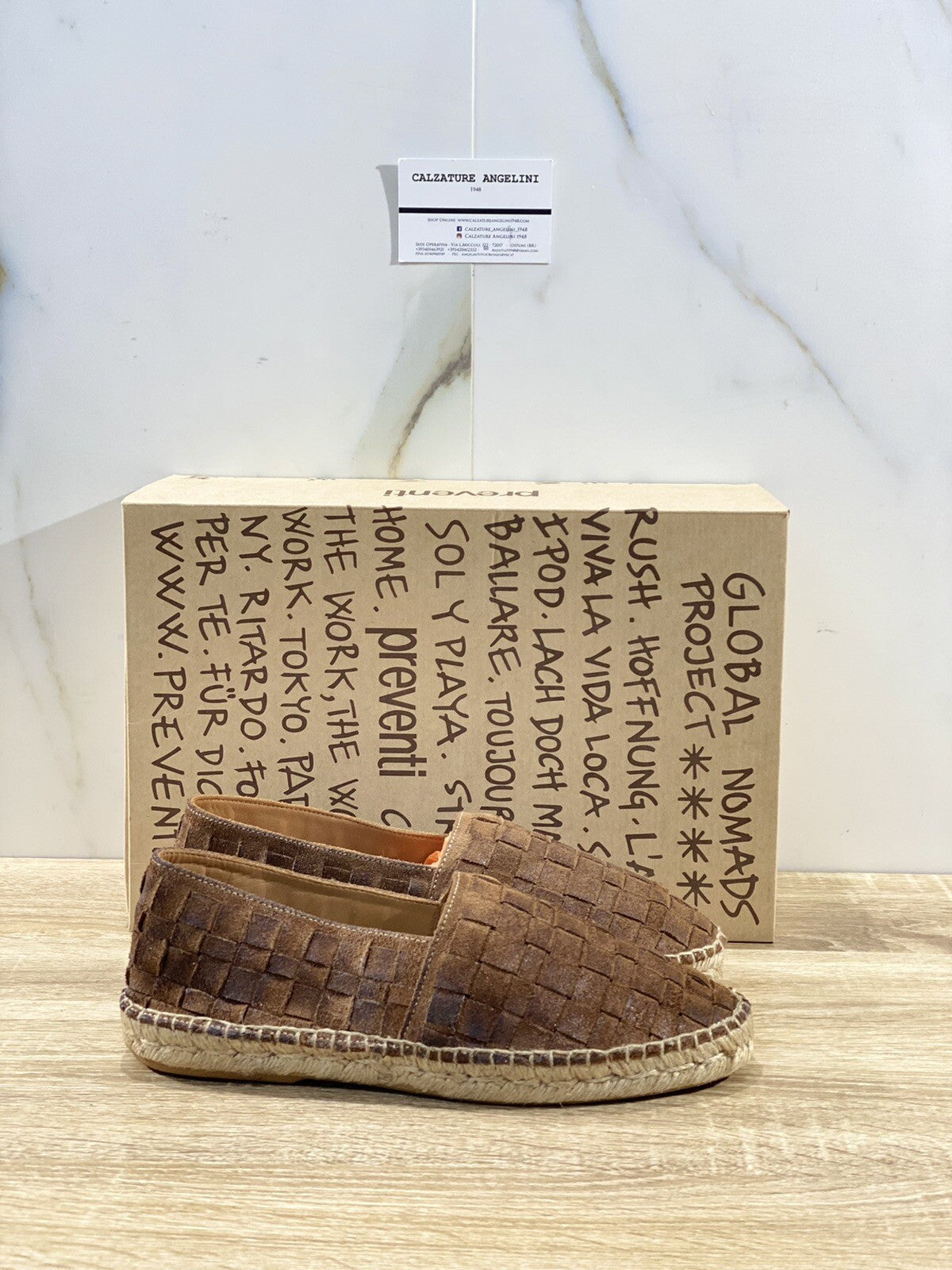 Preventi Espadrilles Uomo In Pelle Intrecciata Cuoio Luxury Men Shoe Preventi 40