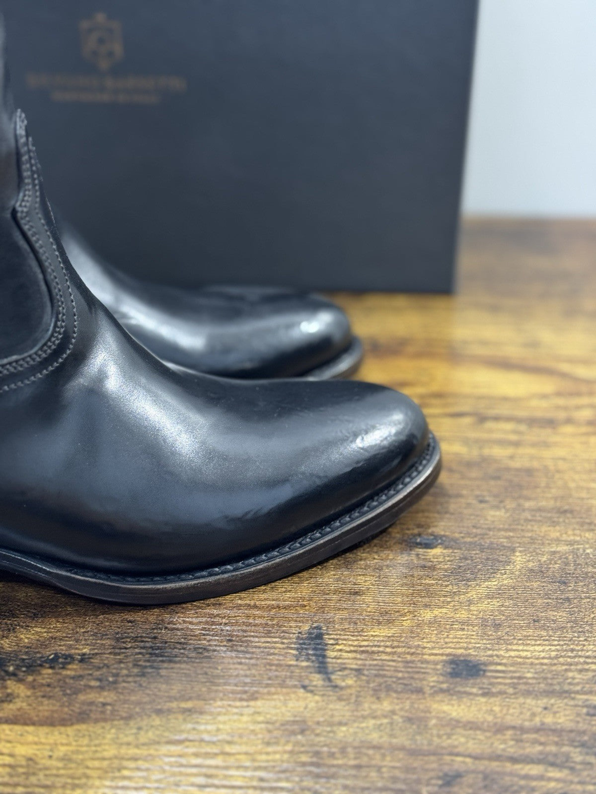 Silvano Sassetti Stivale Pelle Nero Luxury Handmade Donna 39