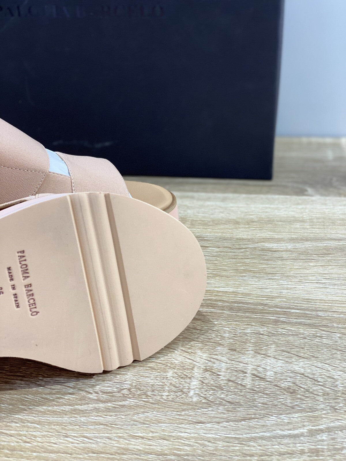 Paloma Barcelo’ sandalo donna Trinidad Elastic Pink pelle zeppa 36