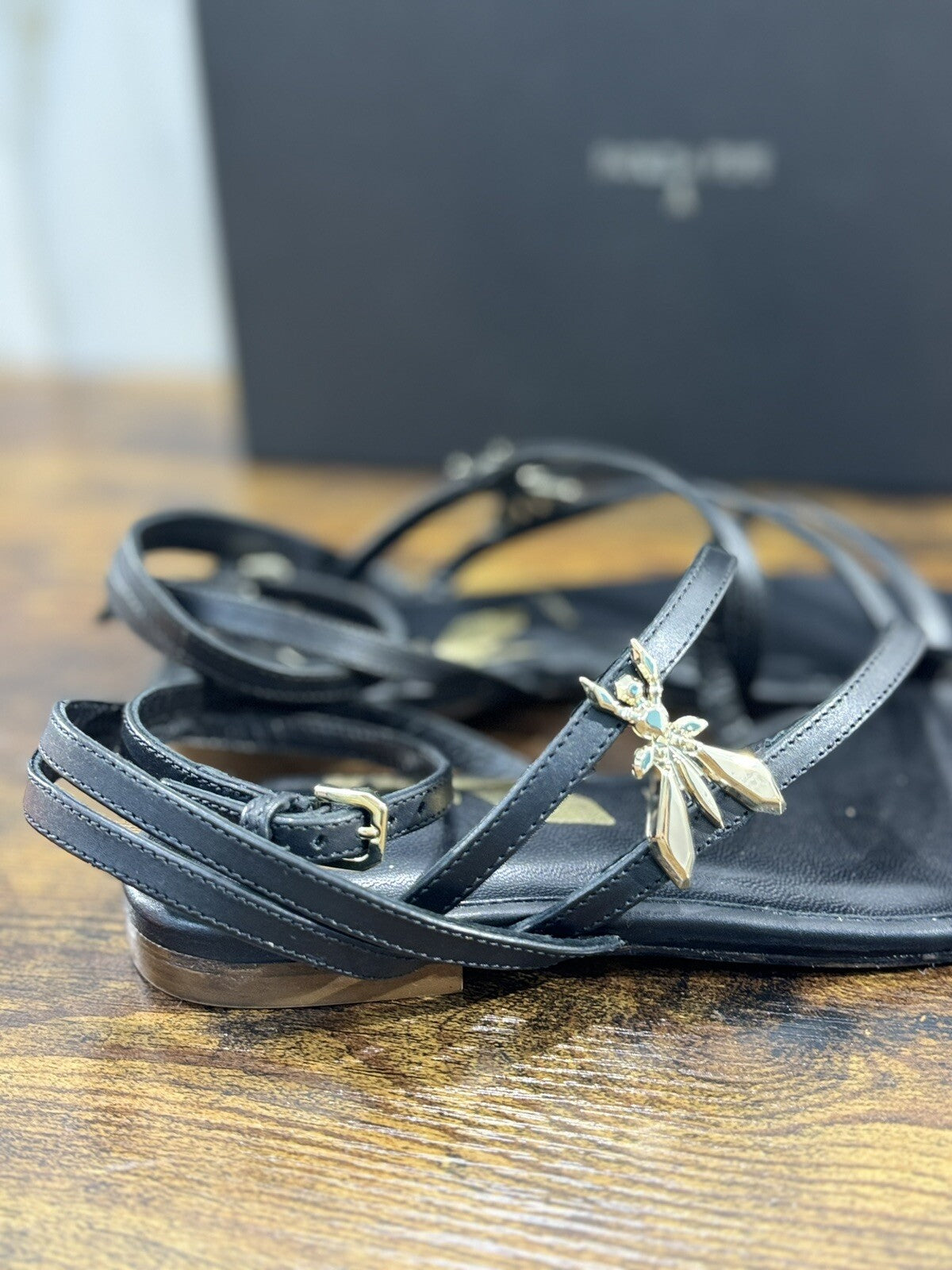 Patrizia Pepe Sandalo Donna Pelle Nero Casual Woman Sandal 37